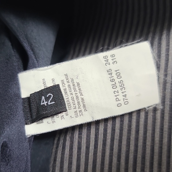 LES COPAINS Striped Blazer Snap Button Closure Jacket in Gray Size 42 - Picture 3 of 16